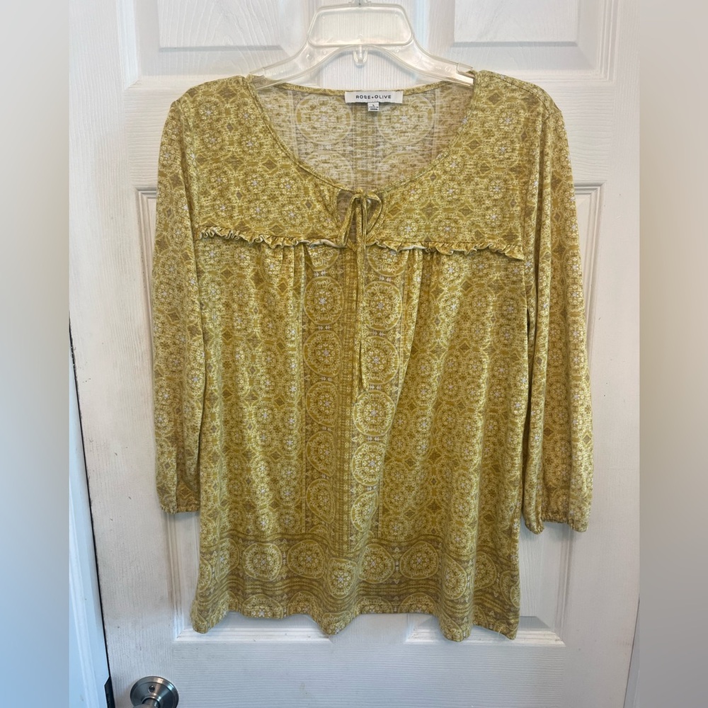 Rose + Olive Boho Top